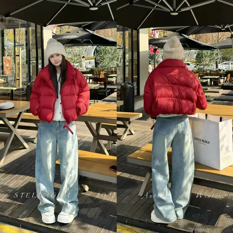 SG / 郭幂幂 AW 高级水洗色！刺绣加绒显瘦直筒牛仔裤K-20253158