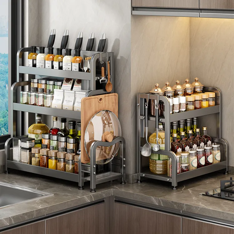 多功能调料架子厨房调料品置物架筷子刀架家用台面调味料收纳神器