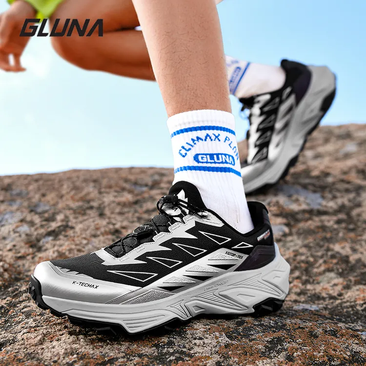 GLUNA【麒麟4.0防水鞋】哥鲁纳越野跑鞋减震防滑前扣徒步鞋耐磨防水