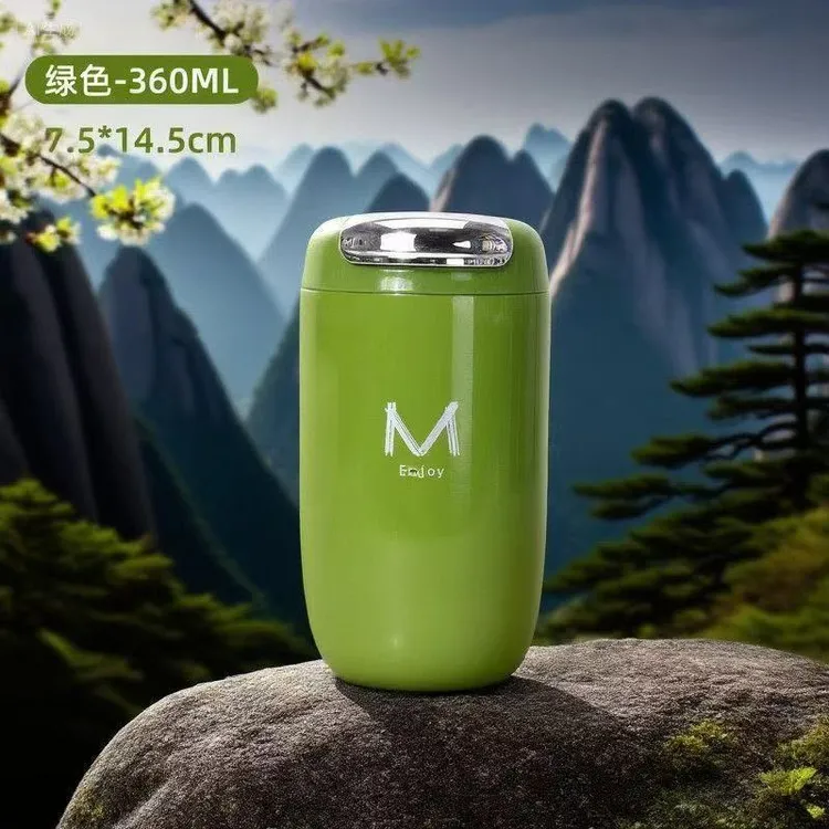 【小伙子】双姿316保温杯便携高颜值鹅蛋咖啡杯家用车载超强保冷杯