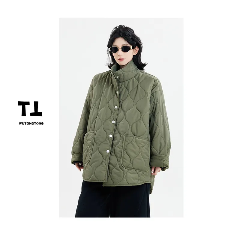 现货【冬日恋岛】冬季加厚棉服女韩版休闲保暖棉袄上衣61384