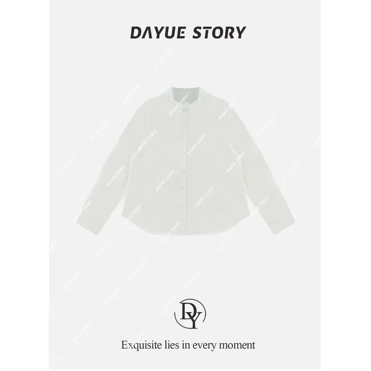 DAYUE【玛格丽】冬日也可以气质又保暖~法式加绒加厚白色衬衫