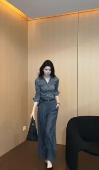 【星栖月玙】高级感气质衬衫加裤子套装0080裤子0081款（不含腰带）