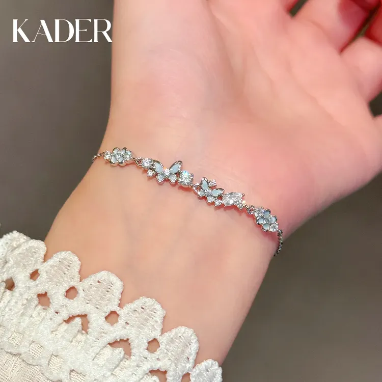 KADER/卡蒂罗 925银合成锆石手链 星夜花园手链蝴蝶精致百搭轻奢商品图