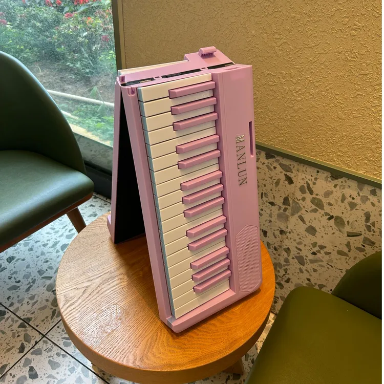 曼伦折叠电子钢琴61键初学者家用幼师便携式儿童电子琴玩具小钢琴