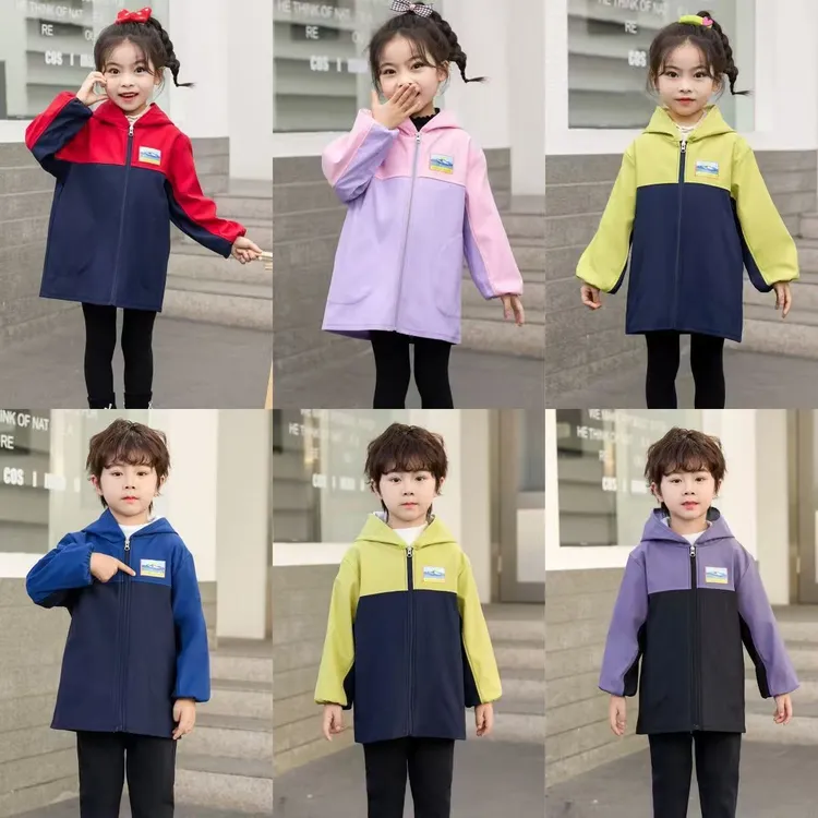 防水罩衣秋冬长袖拉链外穿防脏画画吃饭男女宝宝护衣