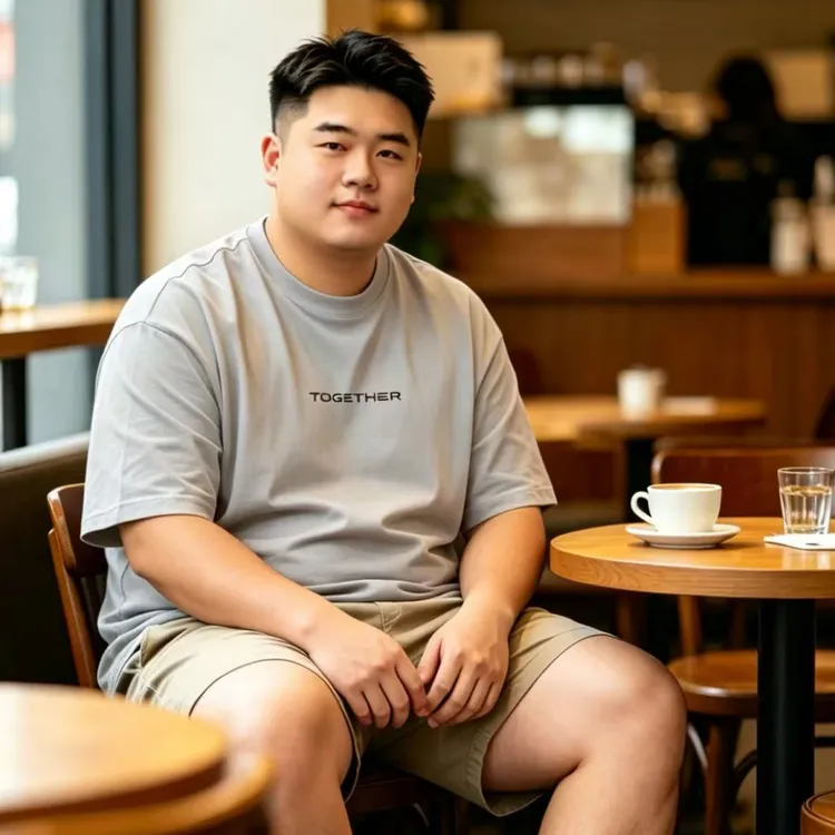 [TO]180-500斤棉料大码男装简约多色凹凸硅胶标显瘦吸汗短袖