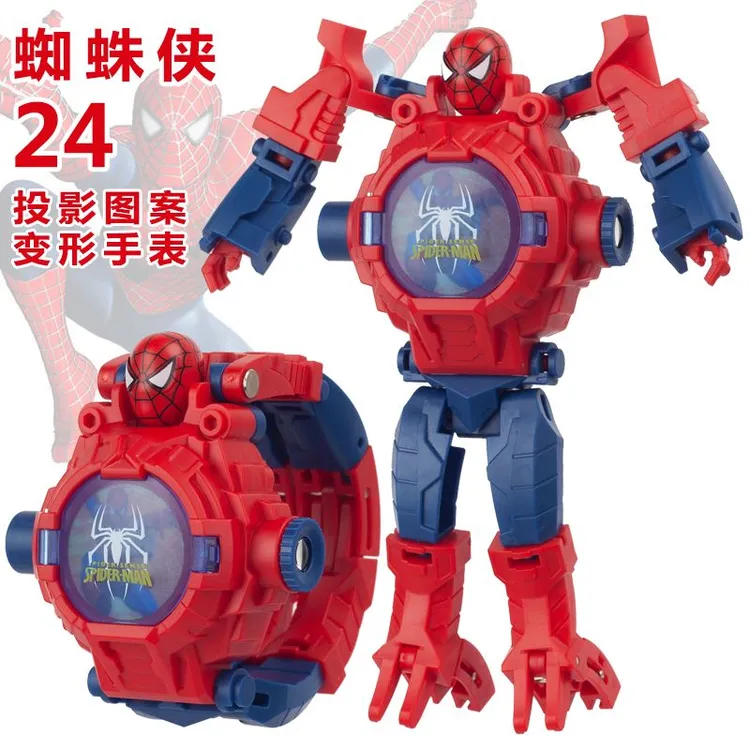凹凸曼儿童版发光投影会变形的手表男生小男孩赛罗男童蜘蛛侠玩具