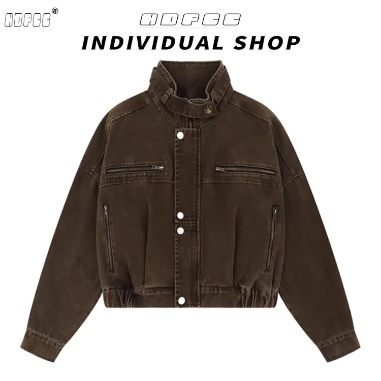 美式辣妹复古短外套女2025早秋爆款百搭日系脏脏风休闲时尚夹克潮