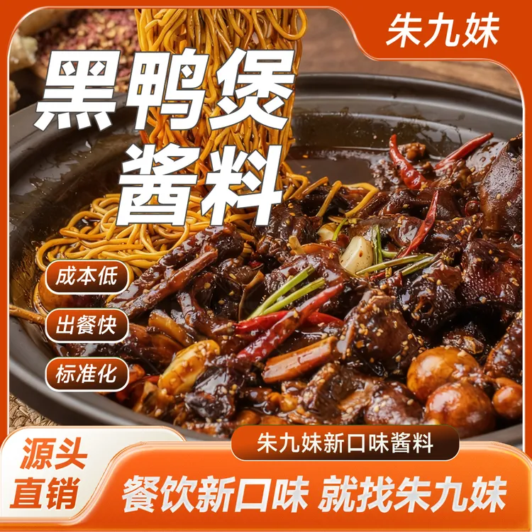 朱九妹回味黑鸭煲酱料正宗武汉甜辣麻风味餐饮商用底料酱料批发