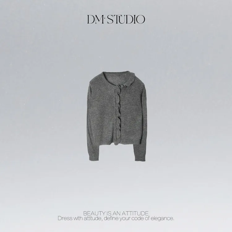 DEDM•STUDIO/早秋极简风百搭气质显瘦排扣针织开衫2509ZZS/2821