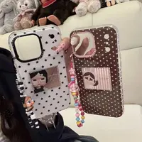 波点星星点钻哭娃适用于iPhone17promax手机壳16少女15可爱14防摔