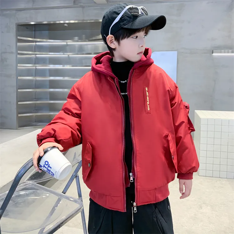 儿童装男童冬装加绒棉服外套2026新款中大童棉袄冬季加厚拜年棉衣