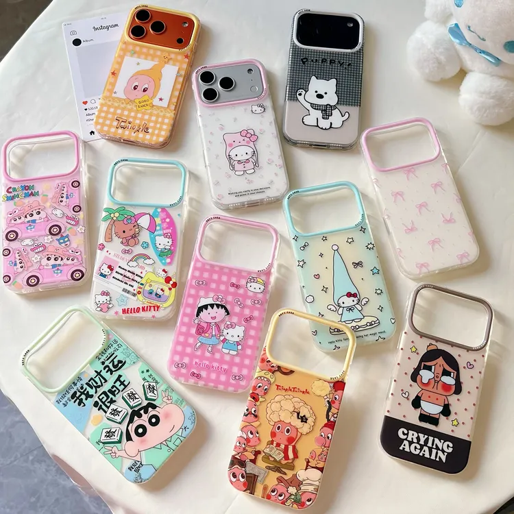 【包相机键】个性创意磨砂肤感卡通可爱手机壳适用于苹果17promax