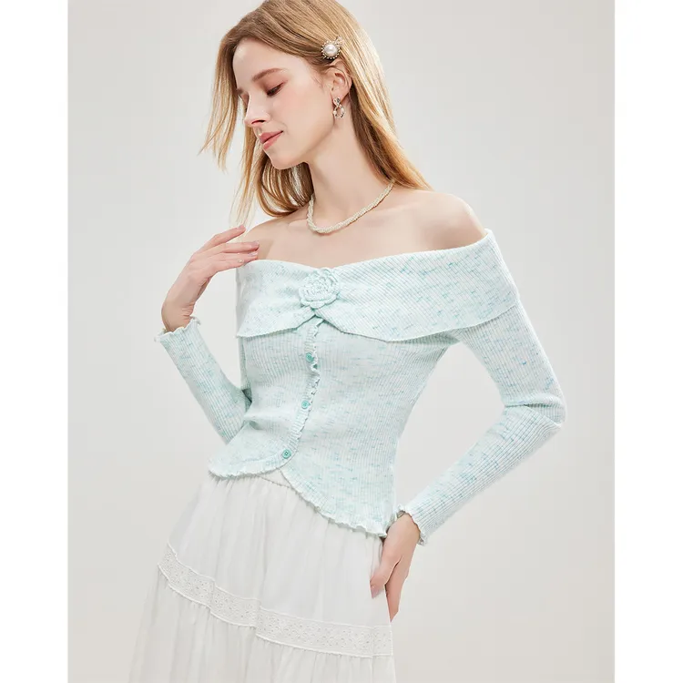 【商场同款新品】IEF/爱依服2025春季新款性感毛织上衣欧若风