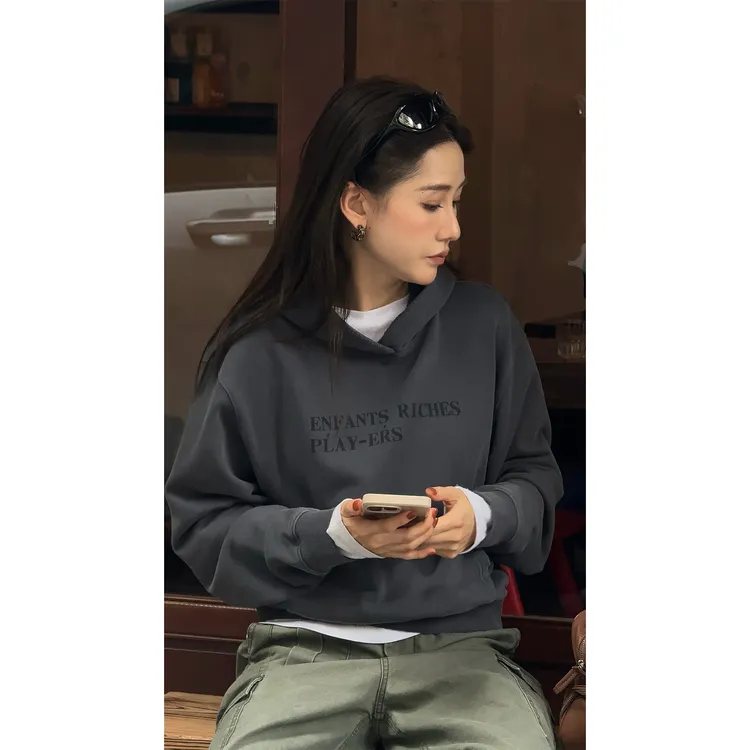 PH《时光滤镜》重工炒色定染做旧潮流时尚百搭休闲连帽卫衣 PH6131