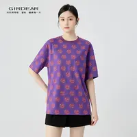 哥弟  品质女装经典百搭简约圆领单口袋设计廓形短袖T恤130014
