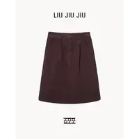 LIUJIUJIU 韩系ins简约气质灯芯绒半身裙秋季新款高腰裙BQ4714L