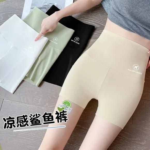 福利品芭比裤三分鲨鱼裤飞机裤夏季女外穿高腰修身提臀瑜伽短裤打