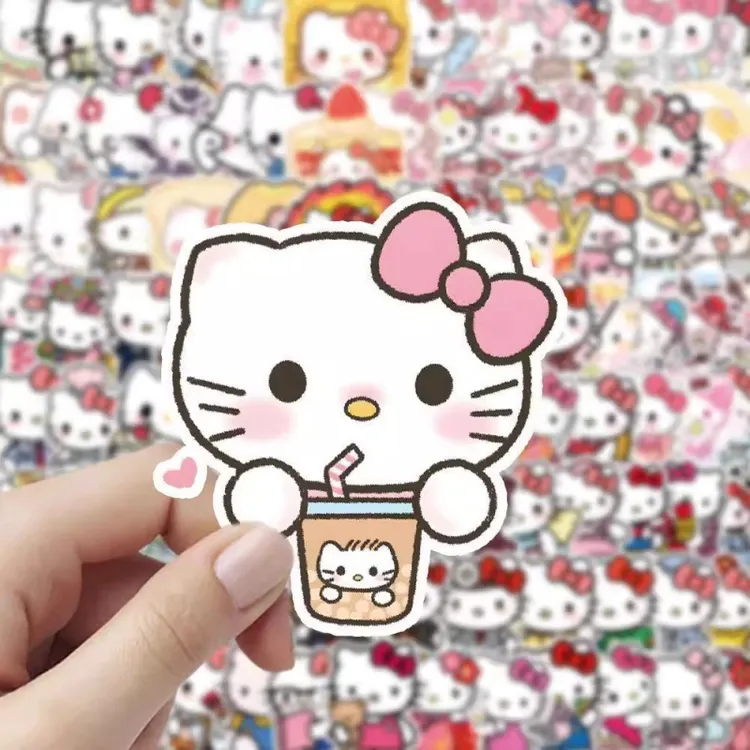 Hello Kitty贴纸可爱卡通200张手帐手机行李箱电脑装饰创意