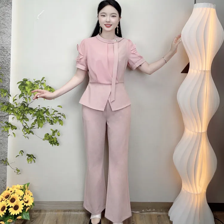 2025年夏季新款遮肚子修身显瘦时尚气质高档套装女