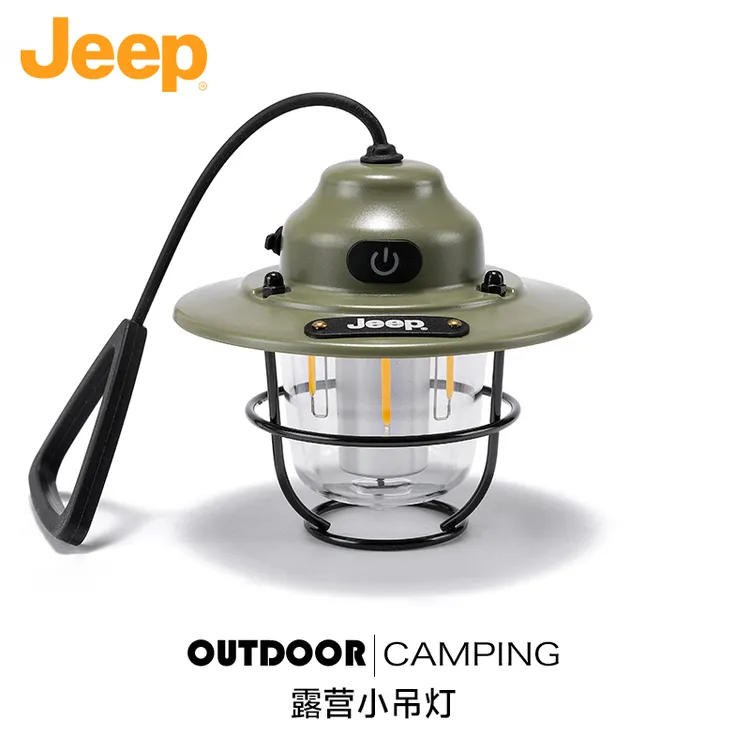 JEEP/吉普户外露营超长续航复古小吊灯可调节照明营造帐篷氛围
