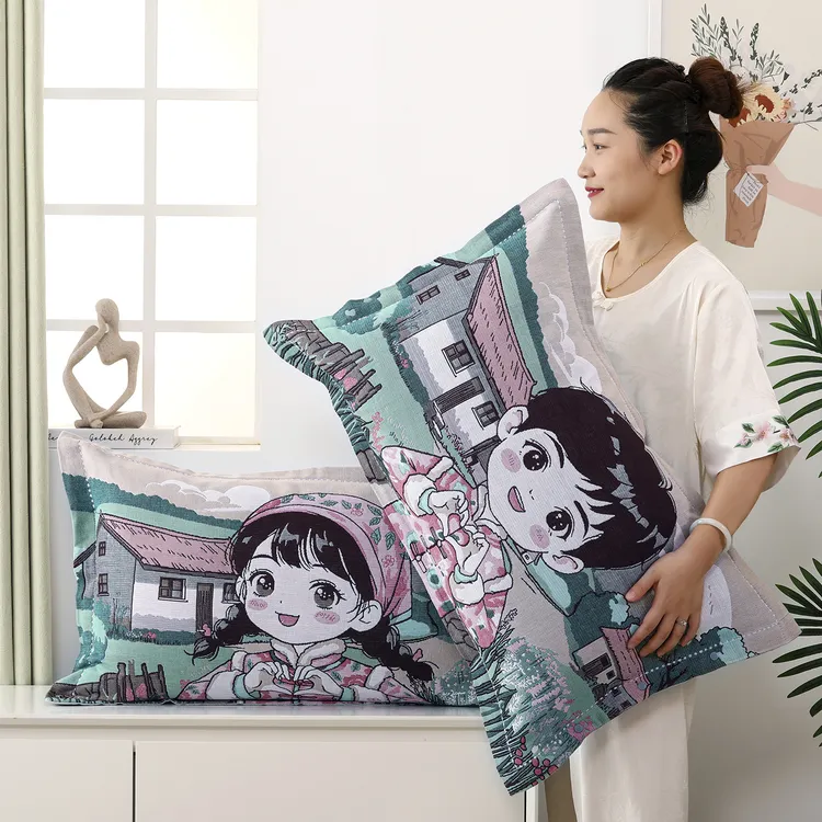 纯棉纱布按扣枕套一对装加大加厚枕头套家用成人透气枕套一对装