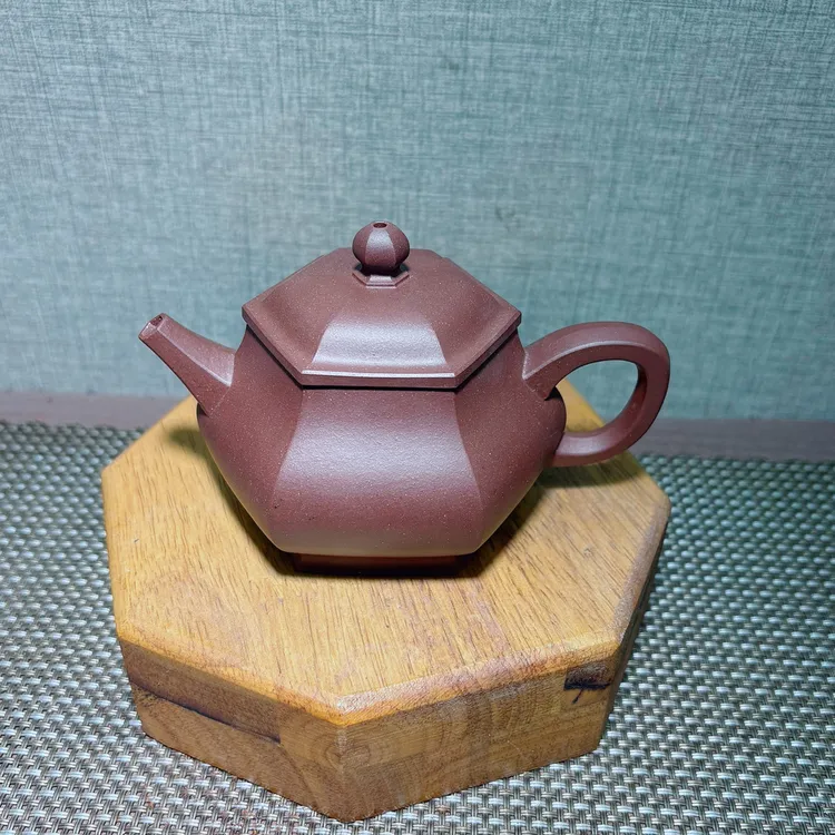 紫泥精工六方壶六方潘壶