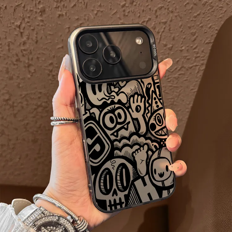 个性涂鸦适用苹果17promax手机壳新款iphone16promax创意15高级感