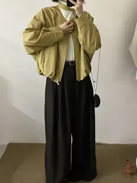 8202韩版宽松休闲百搭皮衣外套女2025秋季时尚减龄上衣显瘦小个子