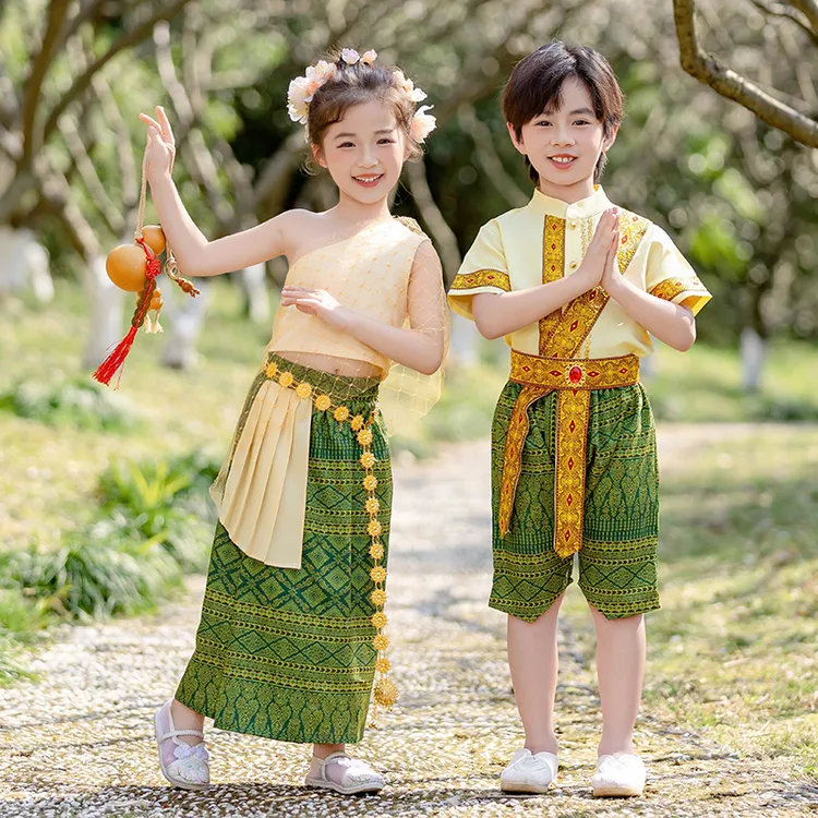 男生女生云南西双版纳傣族服饰表演服女生民族风裙子旅游度假套装