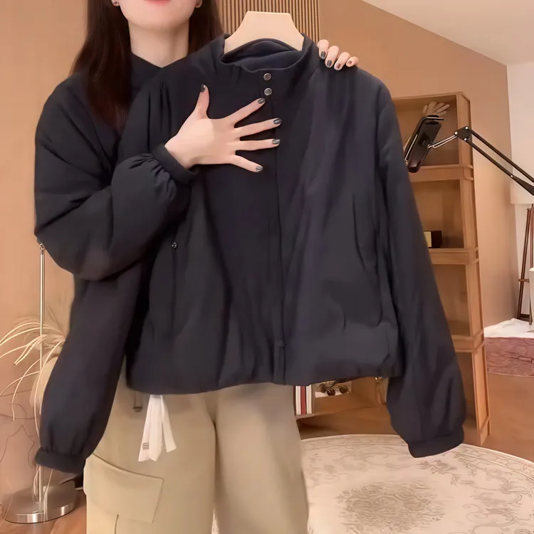 休闲百搭保暖棉衣女2025年冬季新款显瘦时尚短款棉袄外套