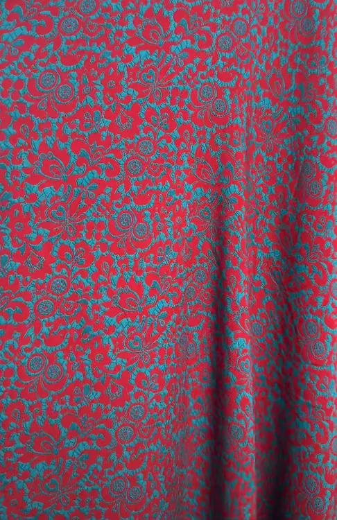 【盘条花卉】新款雕印绵绸布料.NO:6,不支持七天无理由