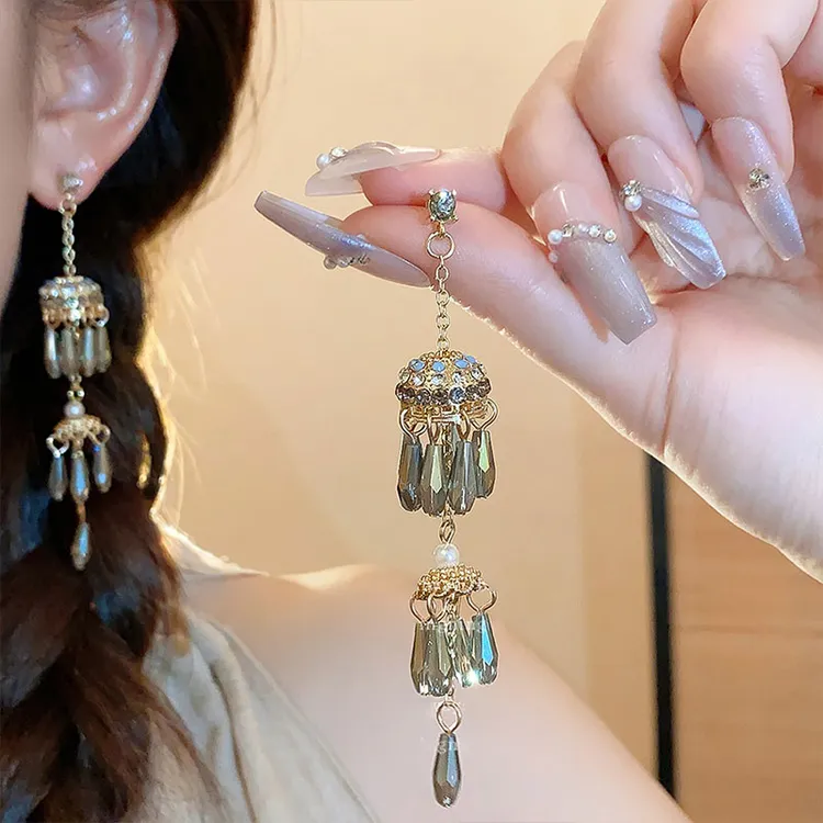 复古民族风长款风铃流苏耳环女新款高级感耳坠独特气质耳饰6401