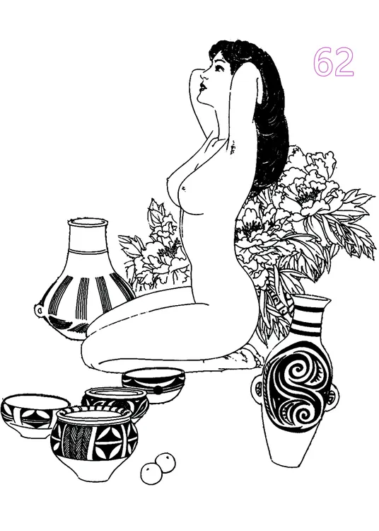 仕女图葫芦拓印纸