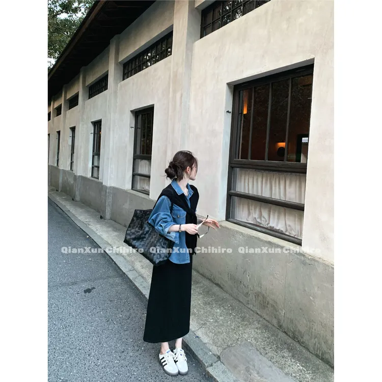 「秋冬半永久」秋季时尚气质休闲百搭小众设计感半身裙QXQ5BSQ6808A