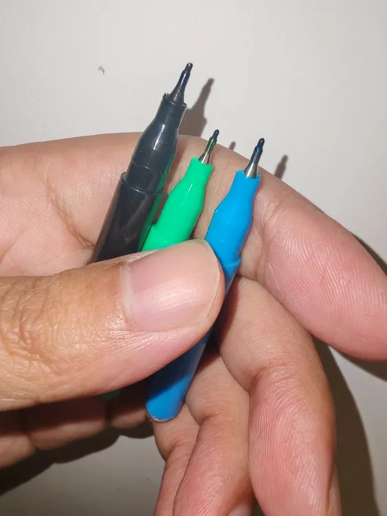 袖珍三色【黑蓝绿】记号笔耐用全套表演【迷你无痕进口】记号笔