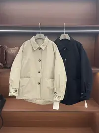 FUJIA STYLE新款时尚百搭简约气质休闲纯色翻领棉服Y25330