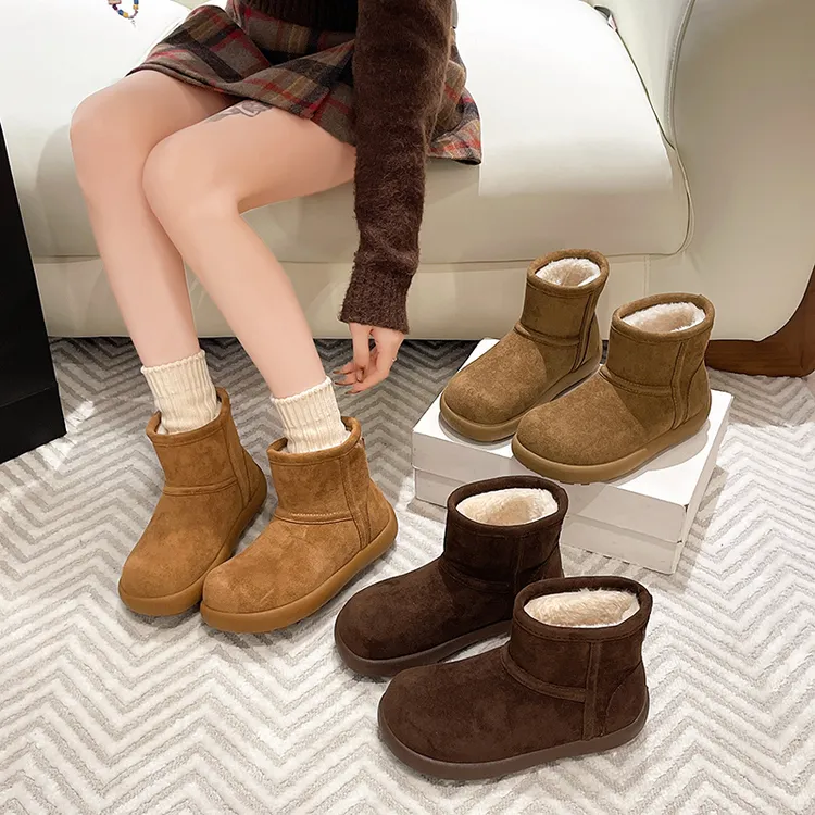 【防水】学院风【男女同款】雪地靴小土豆棉鞋加绒保暖靴防滑女鞋5092