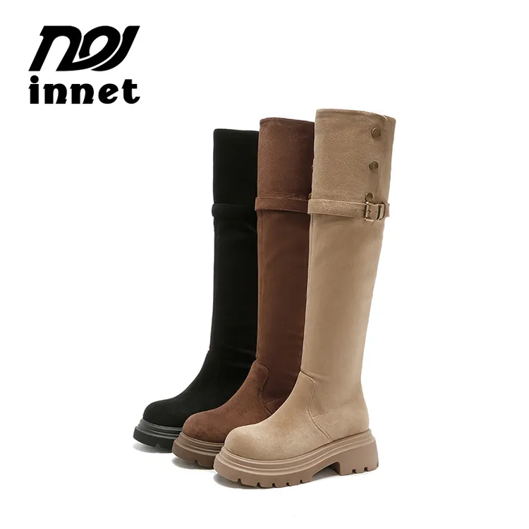 【张雨绮同款】INNET【可可小姐】冬季时尚长筒保暖增高过膝靴女1050