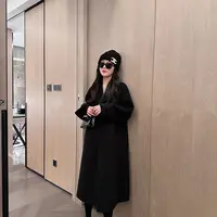syna希娜 慵懒风大翻领羊绒大衣