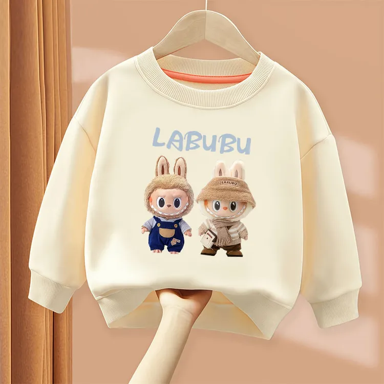 儿童春秋新款长袖卫衣男女童春秋款圆领上衣中大童秋装休闲打底衫