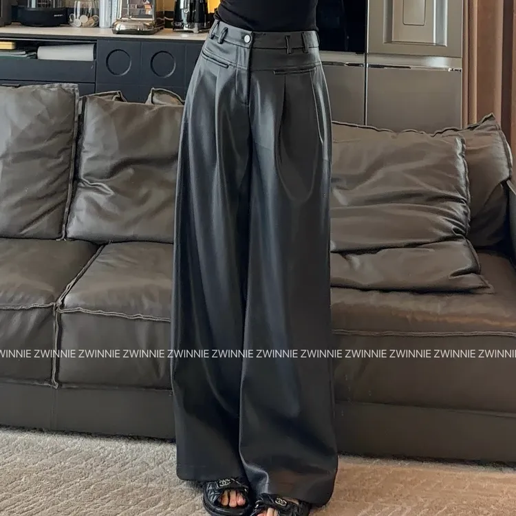 Zwinnie/詹维尼【一生推皮裤】 秋冬必入松弛垂感裤子 GYT202587