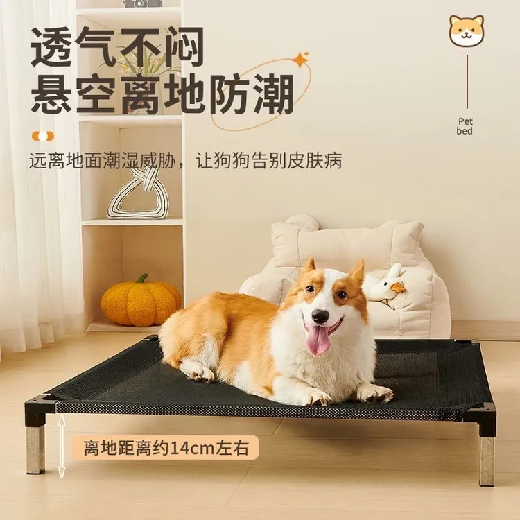 行军床狗床四季通用猫咪床防潮湿家用大中小型犬透气夏季天宠物床