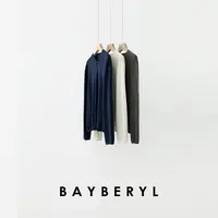 BAYBERYL老贝一粒扣柔软羊绒气质圆领百搭秋针织衫ZZS5I1003-9/24