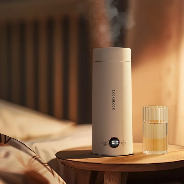 乐扣烧水杯便携式烧水壶迷你旅行出差家用小型恒温全自动电热水杯