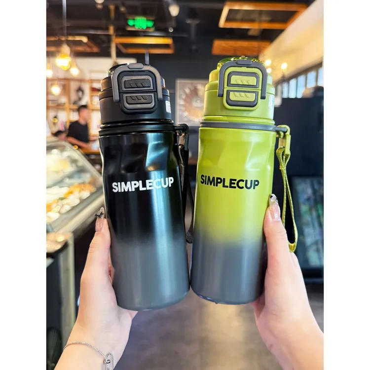 保温杯男款新款大容量运动吸管水杯初中学生上学专用儿童水壶