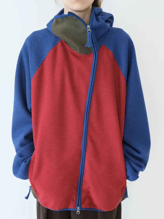 情侣功能性户外运动撞色拼接百搭休闲连帽外套 610