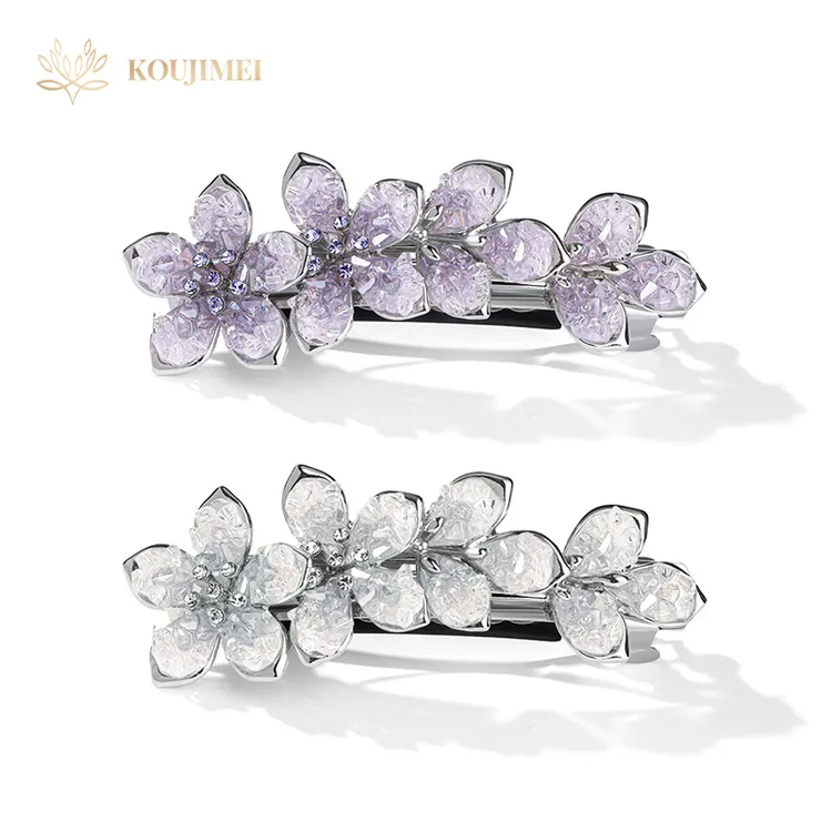 KOUJIMEI【星蕊】施华洛水晶一字夹轻奢发夹超仙发饰优雅侧边夹