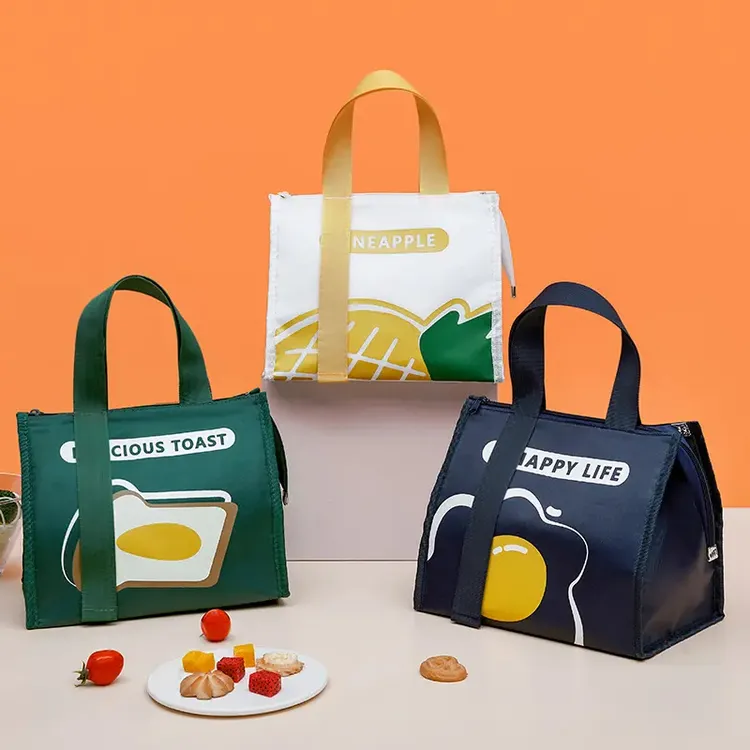 便携式手提保温袋饭盒袋便当袋上班装饭手提袋子学生饭盒包E393